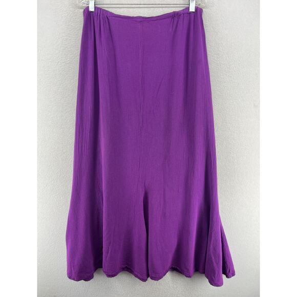 Oh My Gauze! Dresses & Skirts - OH MY GAUZE Skirt 2 Crinkle Mermaid Flared Maxi A-Line Elastic Waist Purple